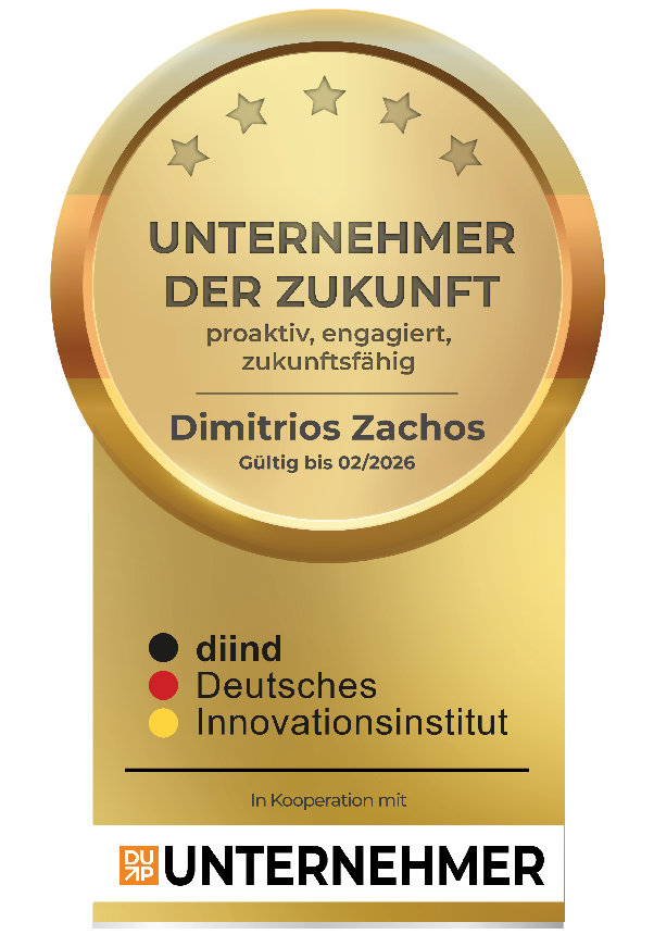 Dimitrios Zachos wurde zum Unternehmer der Zukunft ausgezeichnet